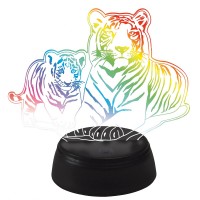 Светодиодная фигура Uniel ULI-M508 RGB/3AA Tiger Family/Black UL-00008403 Светодиодная фигура Uniel ULI-M508 RGB/3AA Tiger Family/Black UL-00008403