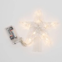 Украшение светодиодное Uniel Звезда-2 теплый белый ULD-H1515-010/STB/2AA Warm White Star-2 UL-00005761