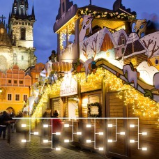 Уличная светодиодная гирлянда Eurosvet бахрома 230V 100-101 теплый белый Уличная светодиодная гирлянда Eurosvet бахрома 230V 100-101 теплый белый