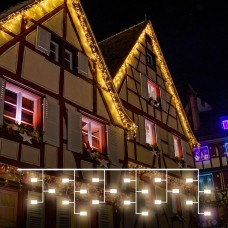 Уличная светодиодная гирлянда Eurosvet бахрома 230V 100-101 теплый белый с эффектом мерцания Уличная светодиодная гирлянда Eurosvet бахрома 230V 100-101 теплый белый с эффектом мерцания