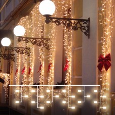Уличная светодиодная гирлянда Eurosvet Занавес 230V 200-101 теплый белый с эффектом мерцания Уличная светодиодная гирлянда Eurosvet Занавес 230V 200-101 теплый белый с эффектом мерцания