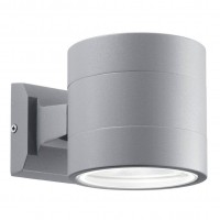 Уличный настенный светильник Ideal Lux Snif Ap1 Round Grigio 061474 Уличный настенный светильник Ideal Lux Snif Ap1 Round Grigio 061474