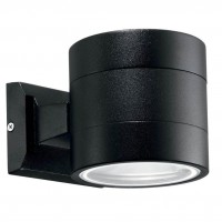 Уличный настенный светильник Ideal Lux Snif Ap1 Round Nero 061450 Уличный настенный светильник Ideal Lux Snif Ap1 Round Nero 061450