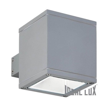 Уличный настенный светильник Ideal Lux Snif Ap1 Square Grigio 118666