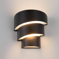 Уличный настенный светодиодный светильник Elektrostandard 1535 Techno LED Helix черный 4690389116032 Уличный настенный светодиодный светильник Elektrostandard 1535 Techno LED Helix черный 4690389116032