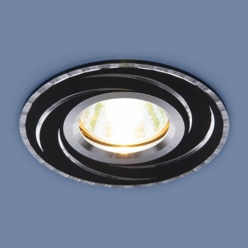 Встраиваемый светильник Elektrostandard 2002 MR16 BK/SL черный/серебро 4690389059711