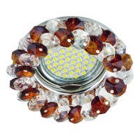 Встраиваемый светильник Fametto Fiore DLS-F130 GU5.3 Chrome/Brown Встраиваемый светильник Fametto Fiore DLS-F130 GU5.3 Chrome/Brown