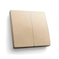 Выключатель двухклавишный беспроводной Feron Smart золото TM82 41726 Выключатель двухклавишный беспроводной Feron Smart золото TM82 41726