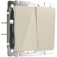 Выключатель двухклавишный Werkel слоновая кость W1120003 4690389155604 Выключатель двухклавишный Werkel слоновая кость W1120003 4690389155604