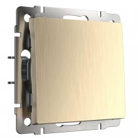 Выключатель одноклавишный проходной Werkel шампань рифленый W1112010 4690389160066 Выключатель одноклавишный проходной Werkel шампань рифленый W1112010 4690389160066