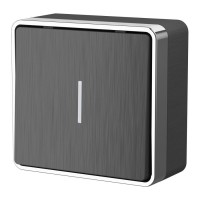 Выключатель одноклавишный с подсветкой Werkel Gallant графит рифленый W5010104 4690389163814 Выключатель одноклавишный с подсветкой Werkel Gallant графит рифленый W5010104 4690389163814