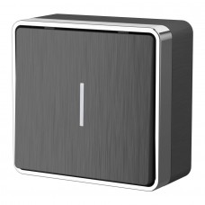 Выключатель одноклавишный с подсветкой Werkel Gallant графит рифленый W5010104 4690389163814 Выключатель одноклавишный с подсветкой Werkel Gallant графит рифленый W5010104 4690389163814