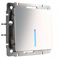 Выключатель одноклавишный с подсветкой Werkel глянцевый никель W1110102 4690389157608 Выключатель одноклавишный с подсветкой Werkel глянцевый никель W1110102 4690389157608