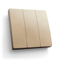 Выключатель трехклавишный беспроводной Feron Smart золото TM83 41727 Выключатель трехклавишный беспроводной Feron Smart золото TM83 41727