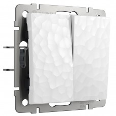 Выключатель Werkel Hammer двухклавишный белый W1220001 4690389162268 Выключатель Werkel Hammer двухклавишный белый W1220001 4690389162268