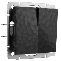Выключатель Werkel Hammer двухклавишный черный W1220008 4690389162329 Выключатель Werkel Hammer двухклавишный черный W1220008 4690389162329
