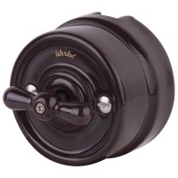 Выключатель Werkel на 4 положения двухклавишный Retro коричневый W5620014 4690389166754 Выключатель Werkel на 4 положения двухклавишный Retro коричневый W5620014 4690389166754