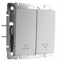 Выключатель жалюзи Werkel серебряный W1124506 4690389155987 Выключатель жалюзи Werkel серебряный W1124506 4690389155987