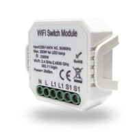 Wi-Fi реле-выключатель одноканальное Denkirs 1x2300Вт/250Вт для LED RL1001-SM Wi-Fi реле-выключатель одноканальное Denkirs 1x2300Вт/250Вт для LED RL1001-SM