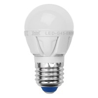 Лампа светодиодная Uniel E27 6W 3000K матовая LED-G45-6W/WW/E27/FR ALP01WH 07906 Лампа светодиодная Uniel E27 6W 3000K матовая LED-G45-6W/WW/E27/FR ALP01WH 07906