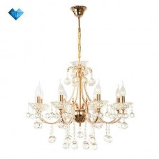 Подвесная люстра Eurosvet 10044/8 золото/прозрачный хрусталь Strotskis