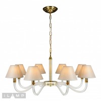 Подвесная люстра iLamp Amber YT2043-8 Золото+прозрачная Подвесная люстра iLamp Amber YT2043-8 Золото+прозрачная