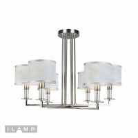 Потолочная люстра iLamp Domino 61240/6 Никель+серый Потолочная люстра iLamp Domino 61240/6 Никель+серый