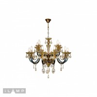 Подвесная люстра iLamp Asia 61081-8+4 Бронзовая Подвесная люстра iLamp Asia 61081-8+4 Бронзовая