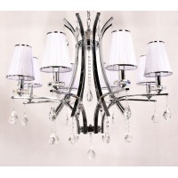 Хрустальная подвесная люстра Lumina Deco Glamour LDP 66247-8 WT+CHR
