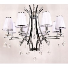 Хрустальная подвесная люстра Lumina Deco Glamour LDP 66247-8 WT+CHR