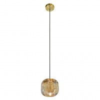 Подвесной светильник Belfast Pansy 6214-1 BR CA Латунь / Стекло / Янтарный Подвесной светильник Belfast Pansy 6214-1 BR CA Латунь / Стекло / Янтарный