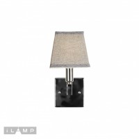 Настенный светильник iLamp Hilton 6943-1 Хром+серый Настенный светильник iLamp Hilton 6943-1 Хром+серый
