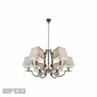 Подвесная люстра iLamp Hilton 6943-6 Хром+серый Подвесная люстра iLamp Hilton 6943-6 Хром+серый
