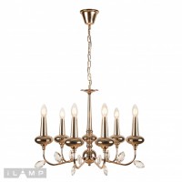 Подвесная люстра iLamp Dames 1020-6 Золотая Подвесная люстра iLamp Dames 1020-6 Золотая