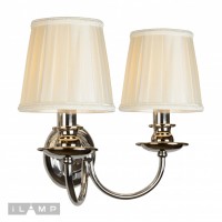 Настенный светильник iLamp Armonia W2510-2 Никель+беж Настенный светильник iLamp Armonia W2510-2 Никель+беж
