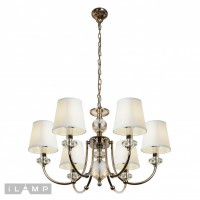 Подвесная люстра iLamp Magic P2344-6 Никель+белый Подвесная люстра iLamp Magic P2344-6 Никель+белый