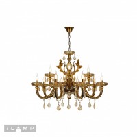 Подвесная люстра iLamp Asia 81069-8+4 Бронзовая Подвесная люстра iLamp Asia 81069-8+4 Бронзовая