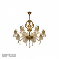 Подвесная люстра iLamp Asia 61078-8+4 Бронзовая Подвесная люстра iLamp Asia 61078-8+4 Бронзовая