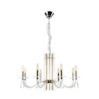 Люстра Crystal Lux AURELIO SP8 GOLD+CHROME/TRANSPARENT