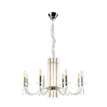 Люстра Crystal Lux AURELIO SP8 GOLD+CHROME/TRANSPARENT