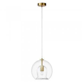 Светильник подвесной Crystal Lux LUISA SP1 BRASS/TRANSPARENT