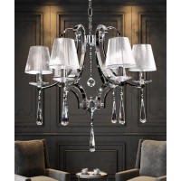 Хрустальная подвесная люстра Lumina Deco Venisia LDP 8810-6 SL Хрустальная подвесная люстра Lumina Deco Venisia LDP 8810-6 SL