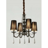 Хрустальная подвесная люстра Lumina Deco Fabione LDP 1200-4 BK Хрустальная подвесная люстра Lumina Deco Fabione LDP 1200-4 BK