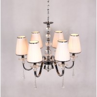 Хрустальная подвесная люстра Lumina Deco Federrica LDP 1158-6 WT Хрустальная подвесная люстра Lumina Deco Federrica LDP 1158-6 WT