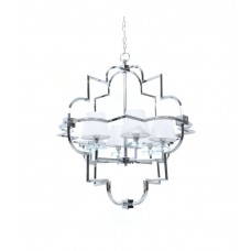 Подвесная люстра Lumina Deco Baltimore LDP 8020-6 CHR+WT Подвесная люстра Lumina Deco Baltimore LDP 8020-6 CHR+WT