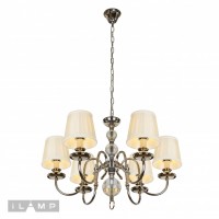 Подвесная люстра iLamp Armonia P2510-6 Никель+беж Подвесная люстра iLamp Armonia P2510-6 Никель+беж