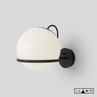 Настенный светильник iLamp GLOBE 10346W/1 BLACK&WHITE Настенный светильник iLamp GLOBE 10346W/1 BLACK&WHITE