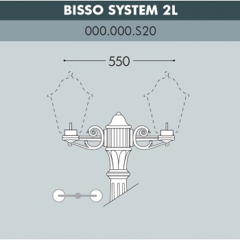 Консоль для паркового фонаря FUMAGALLI BISSO SYS 2L  000.000.S20.A0