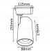 Cветильник трековый однофазный Crystal Lux CLT 0.31 006 40W BL