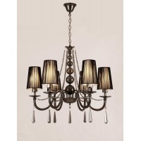Хрустальная подвесная люстра Lumina Deco Fabione LDP 1200-6 BK